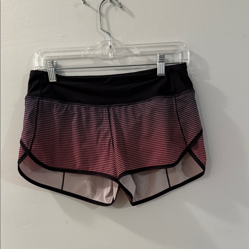 Lululemon Gradient Black and Pink Shorts
